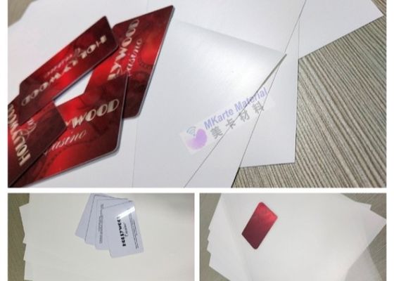 PETG कार्ड बॉडी प्रोडक्शन के लिए पतली हार्ड व्हाइट PETG प्लास्टिक कार्ड कोर शीट