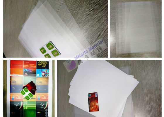PETG कोटेड ओवरले क्लियर प्लास्टिक PET / PETG शीट क्रेडिट कार्ड के लिए