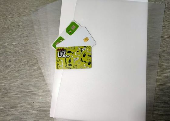 PETG कोटेड ओवरले क्लियर प्लास्टिक PET / PETG शीट क्रेडिट कार्ड के लिए